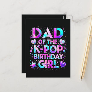 Papa van de K-Pop Verjaardag Koreaanse Muziek Briefkaart