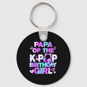 Papa van de k-pop-verjaardagsmeisjes Koreaanse muz Sleutelhanger