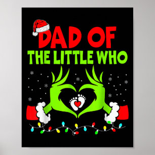 Papa van de kleine die grappige kerst zwangerschap poster