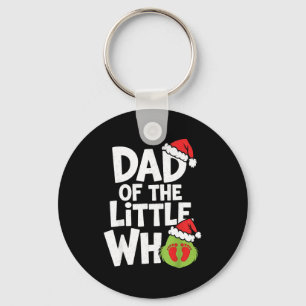 Papa van de kleine die grappige kerst zwangerschap sleutelhanger