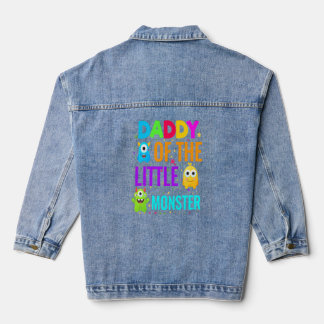 Papa van de kleine Monster Birthday Familie Monste Denim Jacket