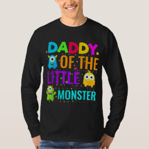 Papa van de kleine Monster Birthday Familie Monste T-shirt
