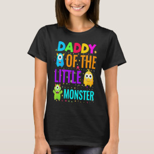 Papa van de kleine Monster Birthday Familie Monste T-shirt