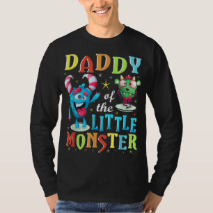 Papa van de kleine monsterfamilie die de geboorte  t-shirt