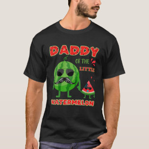 Papa van de kleine watermeloen Lover Funny Summer T-shirt