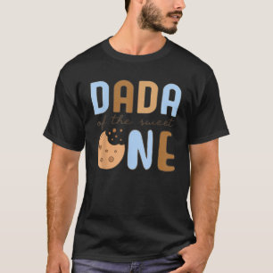Papa van de lieve één koekjes en melk 1e verjaarda t-shirt