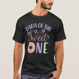 Papa van de lieve kleine 1e verjaardag donut thema t-shirt