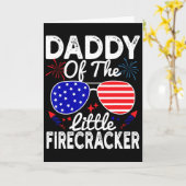 Papa van de Little Firecracker Grappige 4 juli Kaart (Gele Bloem)