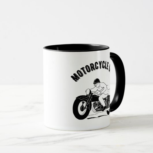 Papa van de motorfiets met  motor mok (Voorkant rechts)