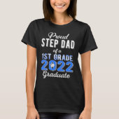 Papa van de rode Stap van 1e Grade Afstuderen 2022 T-shirt (Voorkant)