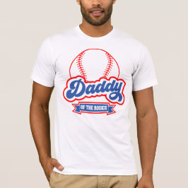 Papa van de Rookie-honkbal Grappige Vaderdag T-shirt