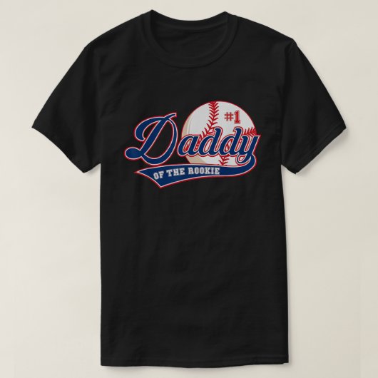 Papa van de Rookie van het jaar 1ste verjaardag Ba T-shirt (Design voorkant)
