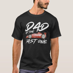 Papa van de snelle een verjaardag 1e race auto fam t-shirt