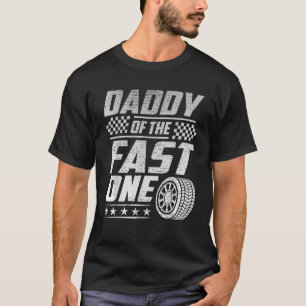 Papa van de snelle eerste verjaardag raceauto Fa T-shirt