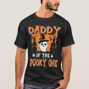 Papa van de Spooky One, 1 St Birthday Halloween T-shirt
