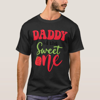 Papa van de Sweet One Aardbei Zomer Eerste Bir T-shirt
