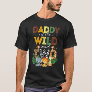 Papa van de twee dierentuin Birthday Safari Oerwou T-shirt