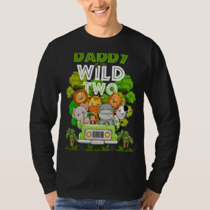 Papa van de twee dierentuin van Birthday Safari Ju T-shirt