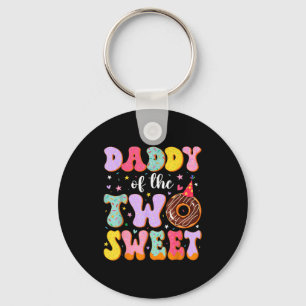 Papa van de twee lieve 2de verjaardag Donut Verjaa Sleutelhanger
