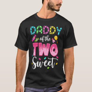 Papa van de twee zoete Sweetie Girl 2e verjaardag T-shirt