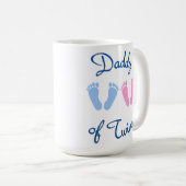 Papa van de Twins Voetafdrukken Koffiemok (Voorkant rechts)
