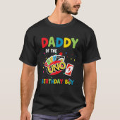Papa van de Uno verjaardag jongen Uno verjaardag j T-shirt (Voorkant)