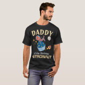 Papa van de verjaardag Astronaut Family Match T-shirt (Voorkant volledig)