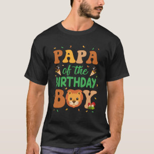Papa van de verjaardag Boy Lion Family Party Decor T-shirt