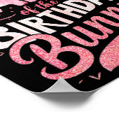 Papa van de verjaardag Bunny Family Matching Party Poster (Hoek)