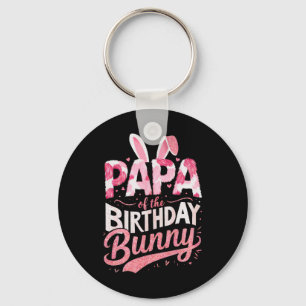 Papa van de verjaardag Bunny Family Matching Party Sleutelhanger