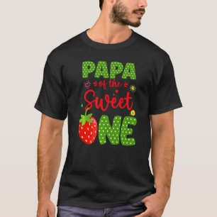 Papa van de Verjaardag Een Aardbei 1e Fruit B D T-shirt
