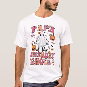 Papa van de verjaardag Ghoul Halloween Bday Boys G T-shirt