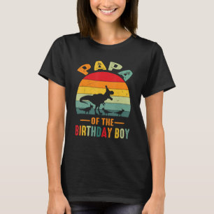 Papa van de verjaardag jongen dinosaurus bijpassen t-shirt