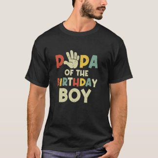 Papa van de verjaardag jongen hi vijf 5 jaar oude  t-shirt
