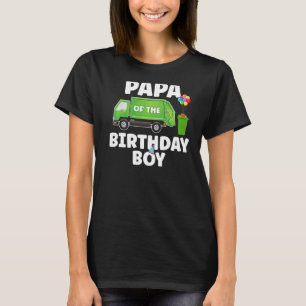 Papa van de verjaardag jongen recyclen afval thema t-shirt