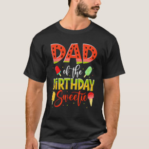 Papa van de verjaardag lieverd meisje watermeloen  t-shirt