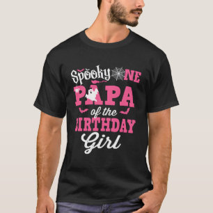 Papa van de verjaardag meisje spooky een halloween t-shirt