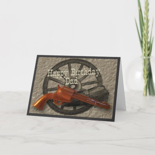 Papa van de Verjaardag van Wilde Westennen ~ de Kaart (Voorkant)