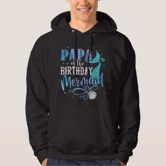 Papa van de verjaardag Zeemeermin Familie Matching Hoodie