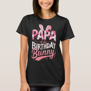 Papa van de verjaardags Bunny-familie Matching Par T-shirt