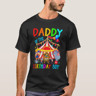Papa van de Verjaardags Jongen Circus Papa Thema C T-shirt