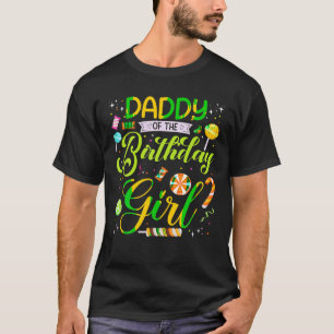 Papa van de Verjaardags Meisje Snoep Verjaardagsfe T-shirt
