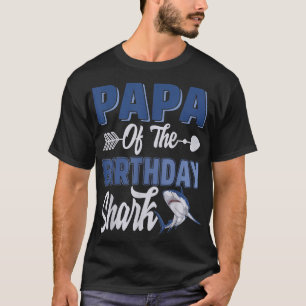 Papa van de verjaardags Shark Ocean Matching Fami T-shirt