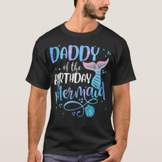 Papa van de Verjaardags Zeemeermin Familie Matchin T-shirt