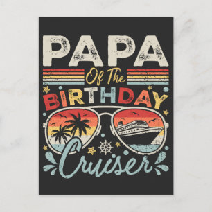 Papa van de verjaardagscruiser-vakantie briefkaart