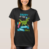 Papa van de Verjaardagsjongen RAWR T-Rex Dinosauru T-shirt (Voorkant)
