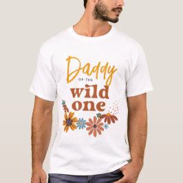 Papa van de Wild One | Wildflower Verjaardag T-shirt