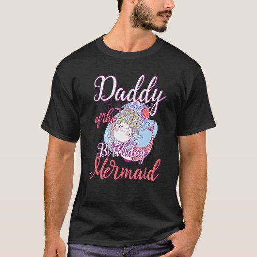 Papa van de zeemeerminnende dochter Bday Girl B T-shirt (Voorkant)