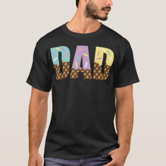 Papa van de zoete ijs 1e eerste familie t-shirt