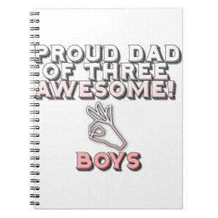Papa van drie Geweldige jongens.. Notitieboek